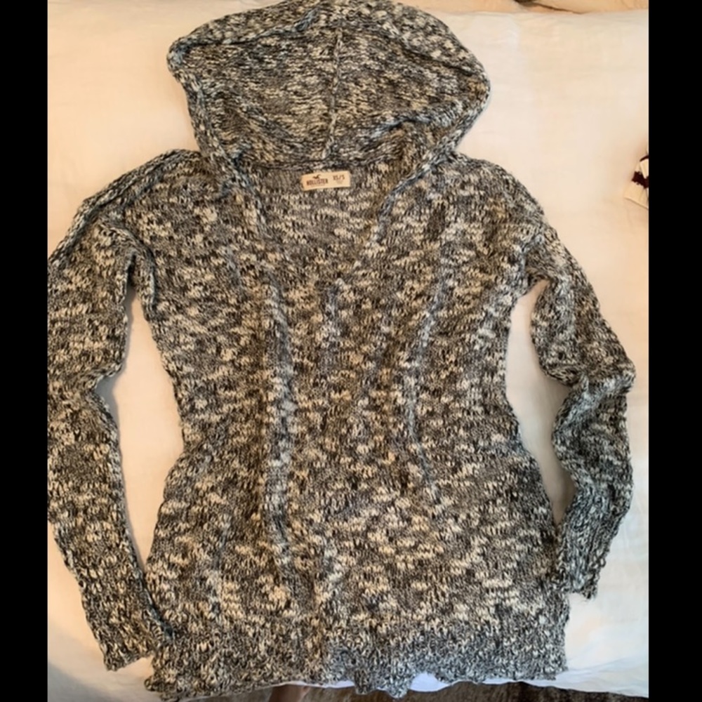 Hooded Grey Hollister Sweater